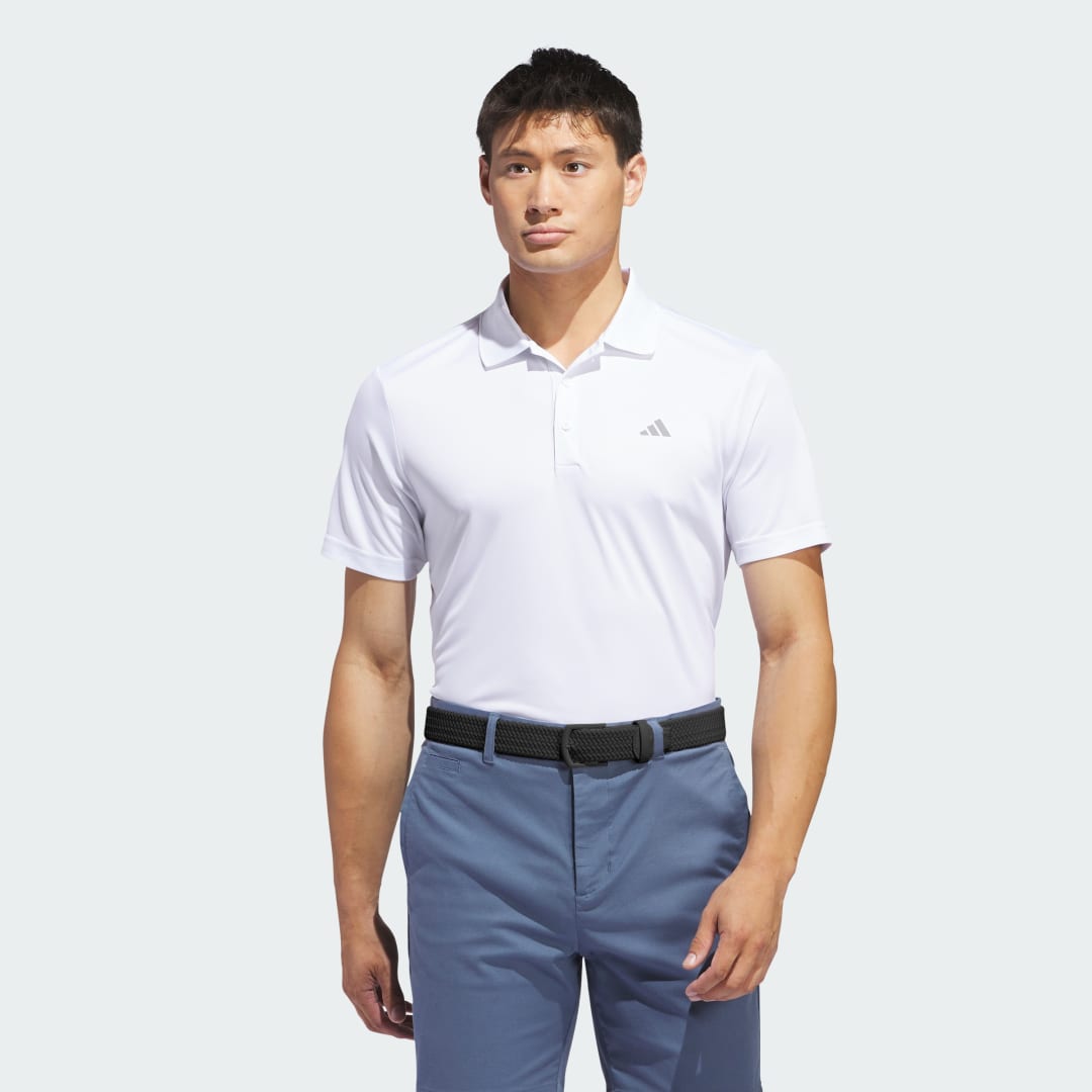 adidas Polo de golf performance manches courtes Blanc pour homme