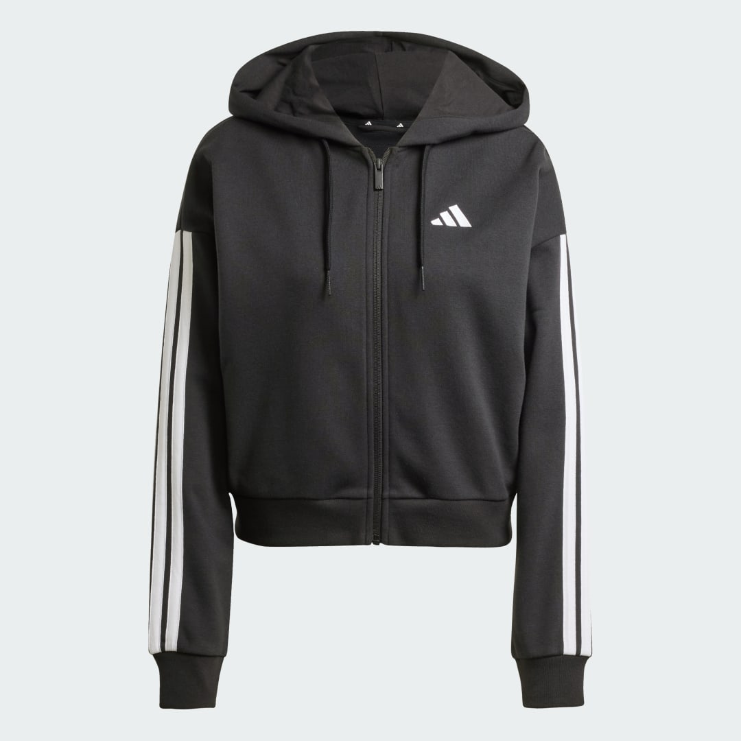 adidas Veste À Capuche Entièrement Zippée French Terry 3 Bandes Essentials