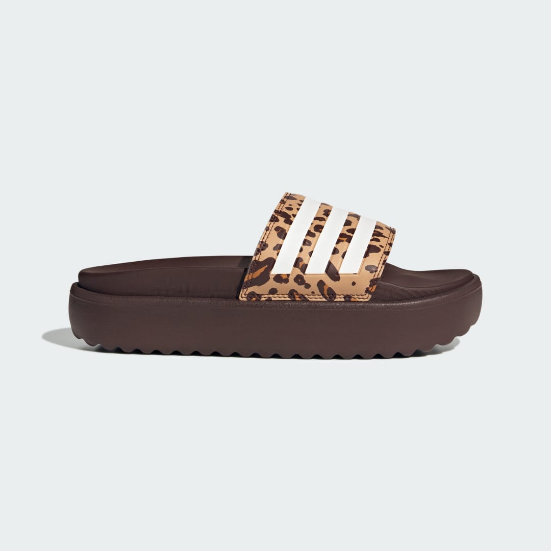 adidas Claquette Adilette Platform Marron pour femme