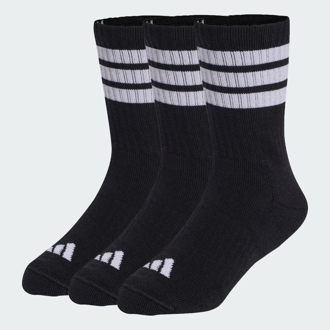 adidas Lot De 3paires De Chaussettes Mi-mollet Rembourrées 3bandes pour enfant