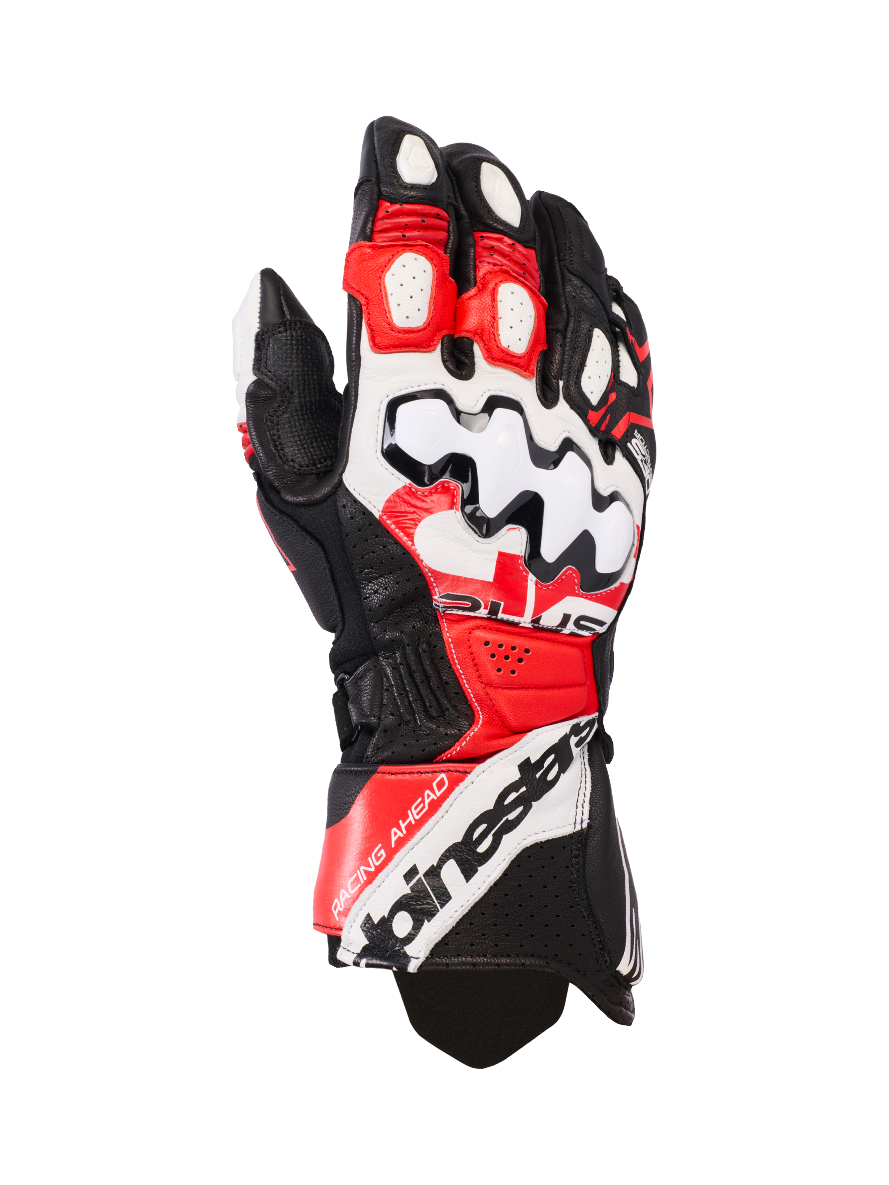 Alpinestars Gants En Cuir GP Plus R V3 Black White Bright Red, Taille: XXL Black unisex