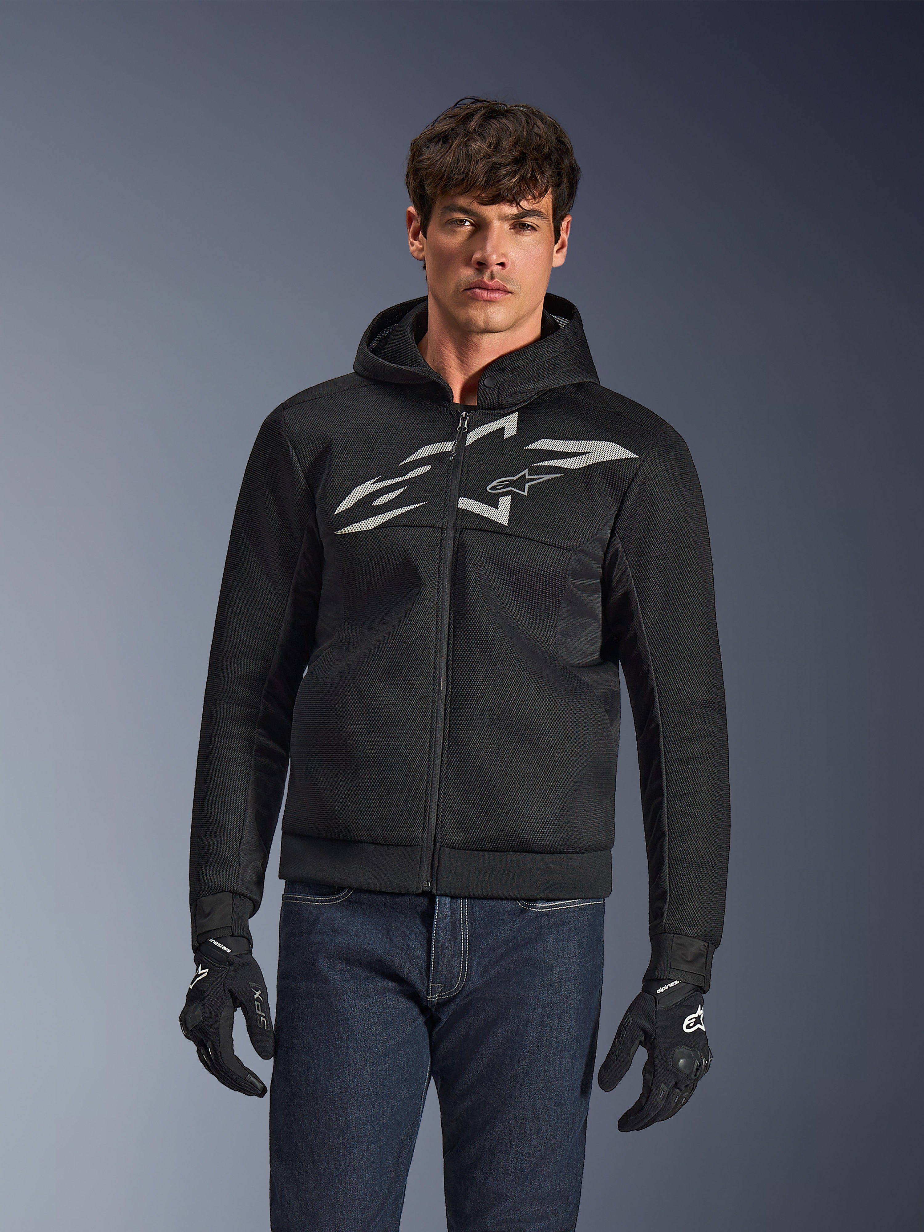Alpinestars Chrome Superairflow Sweat à capuche zippé moto