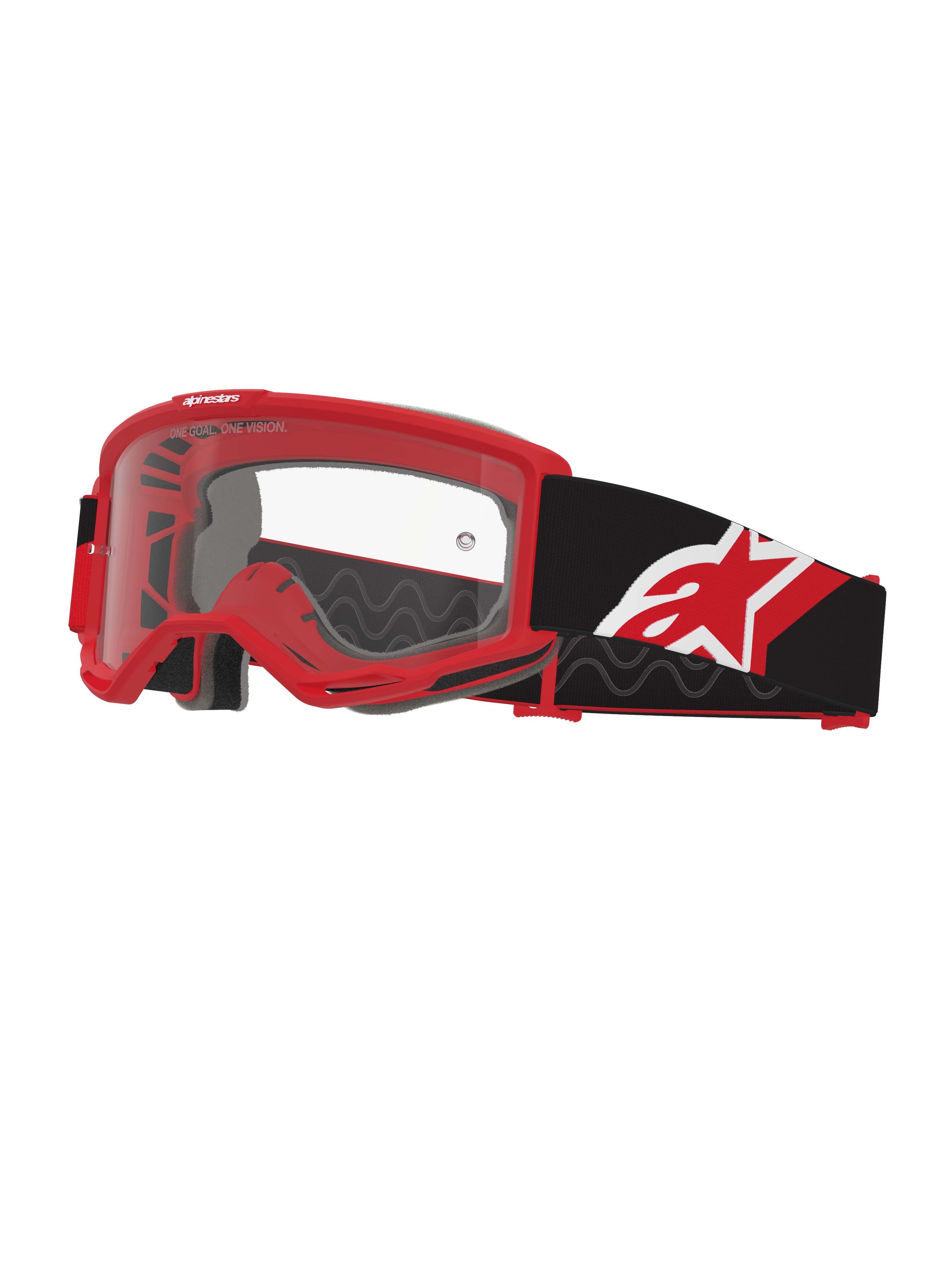 Alpinestars Vision OTG Lunettes de motocross Rouge/Blanc/Noir pour homme