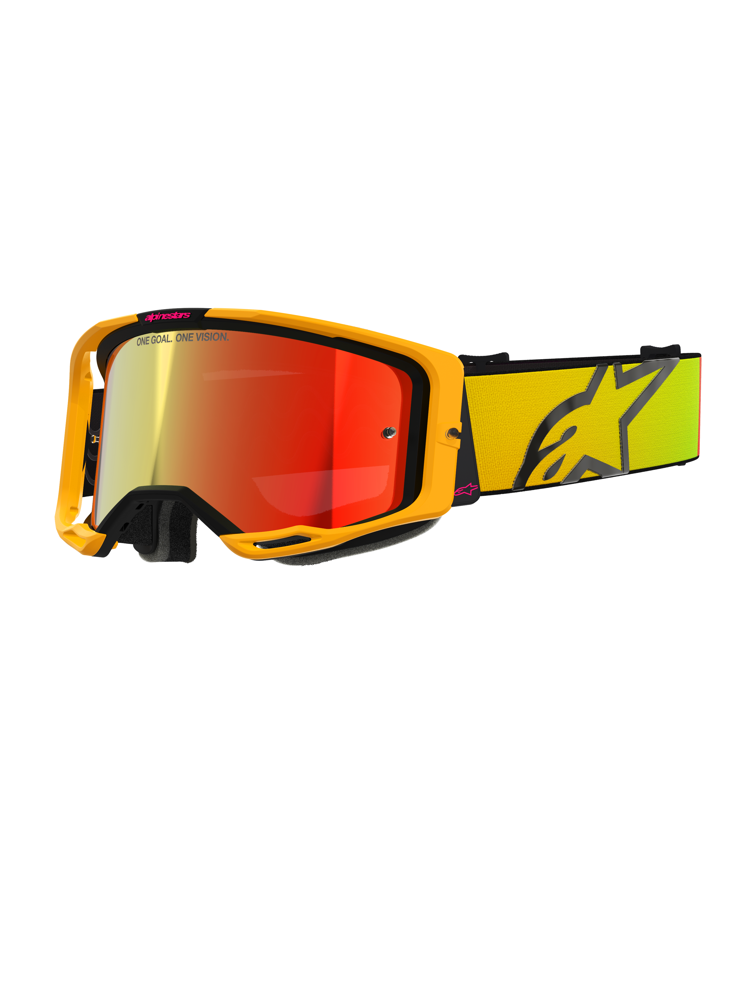 Alpinestars Masque Vision 8 Corp Yellow Pink Mirror Red, Taille: One Size pour homme