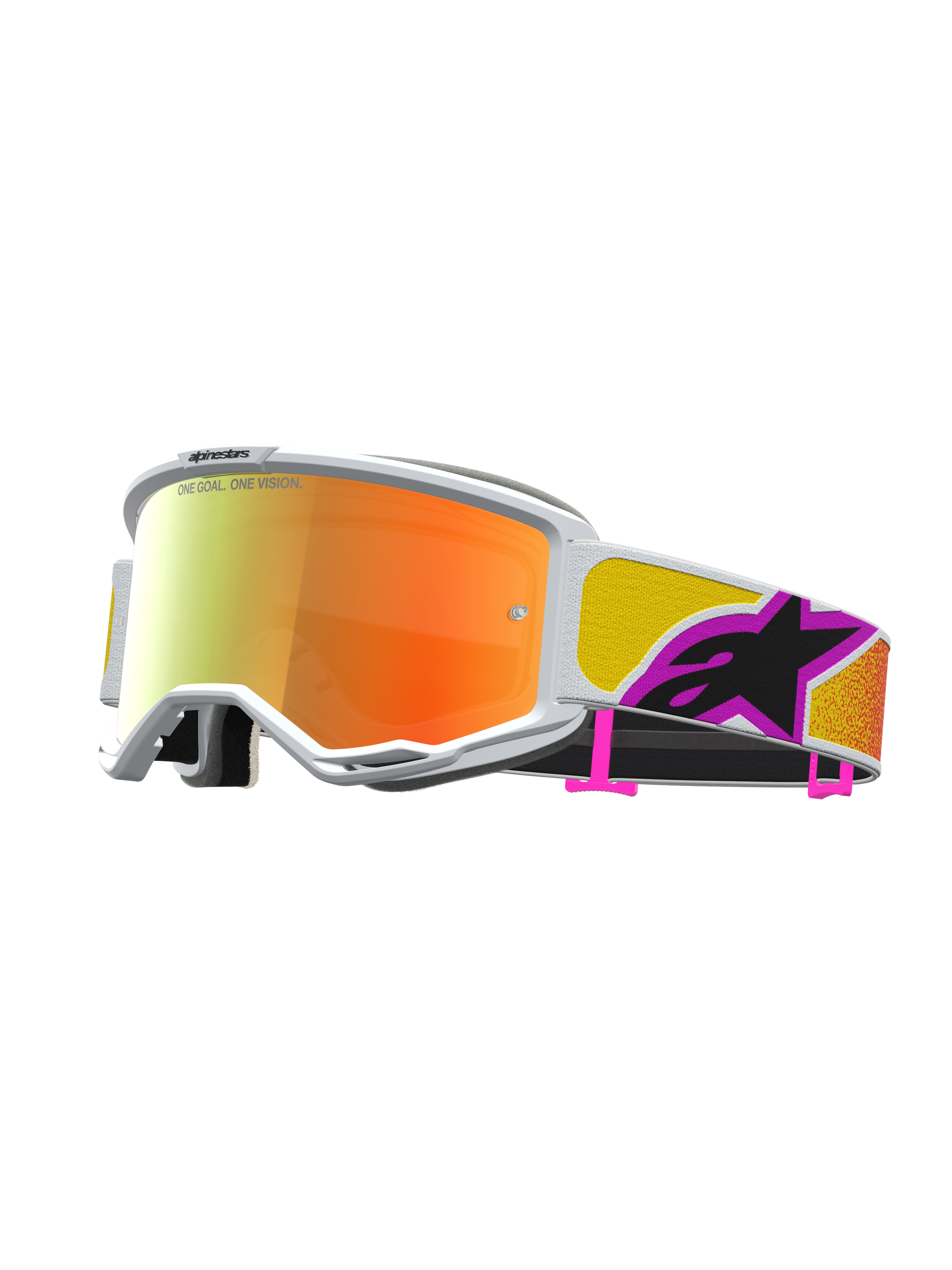 Alpinestars Vision 5 Drag Mirror Lunettes de motocross orange/blanc pour homme