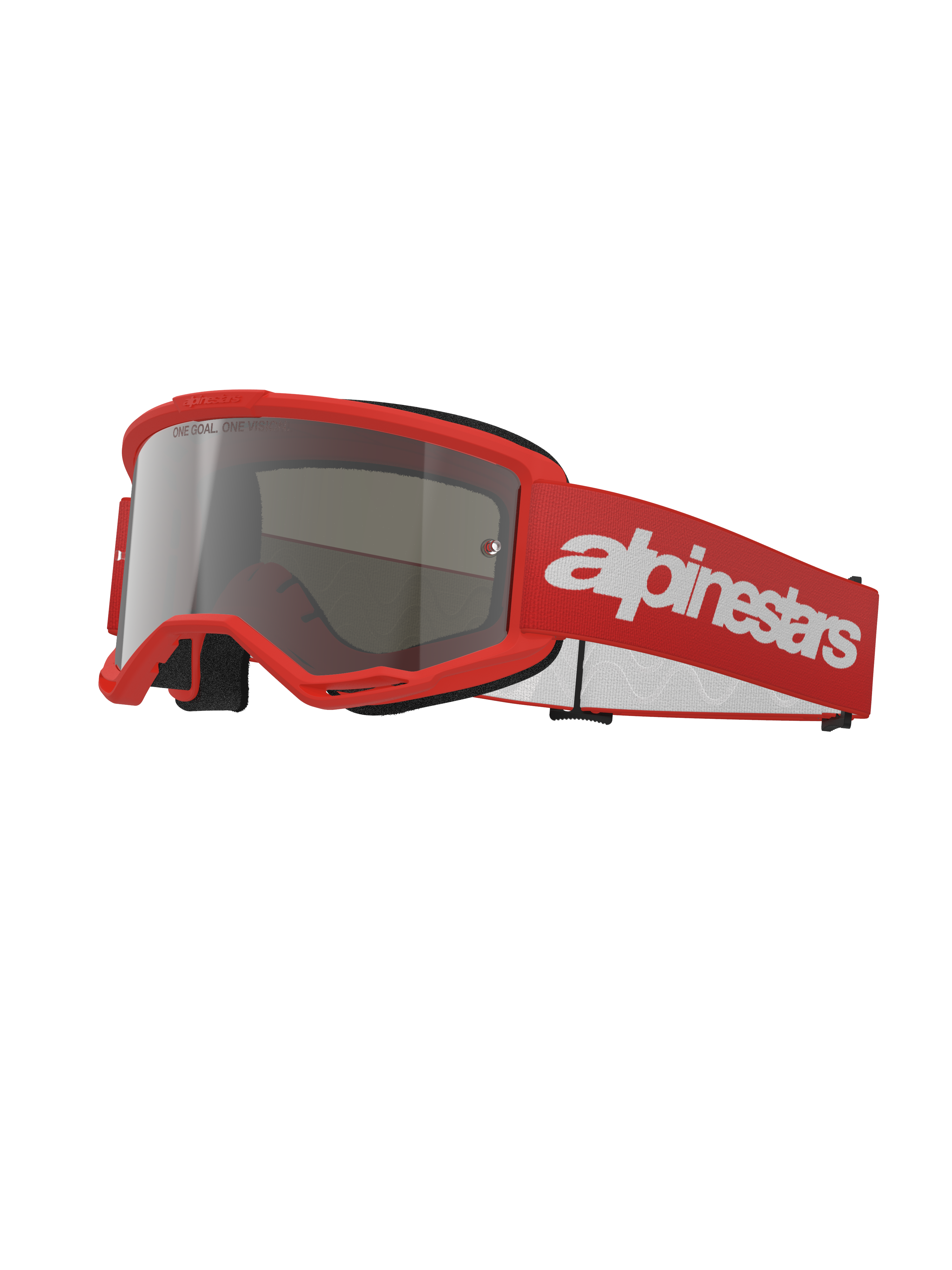 Alpinestars Vision 3 Wordmark Mirror Lunettes de motocross Rouge pour homme
