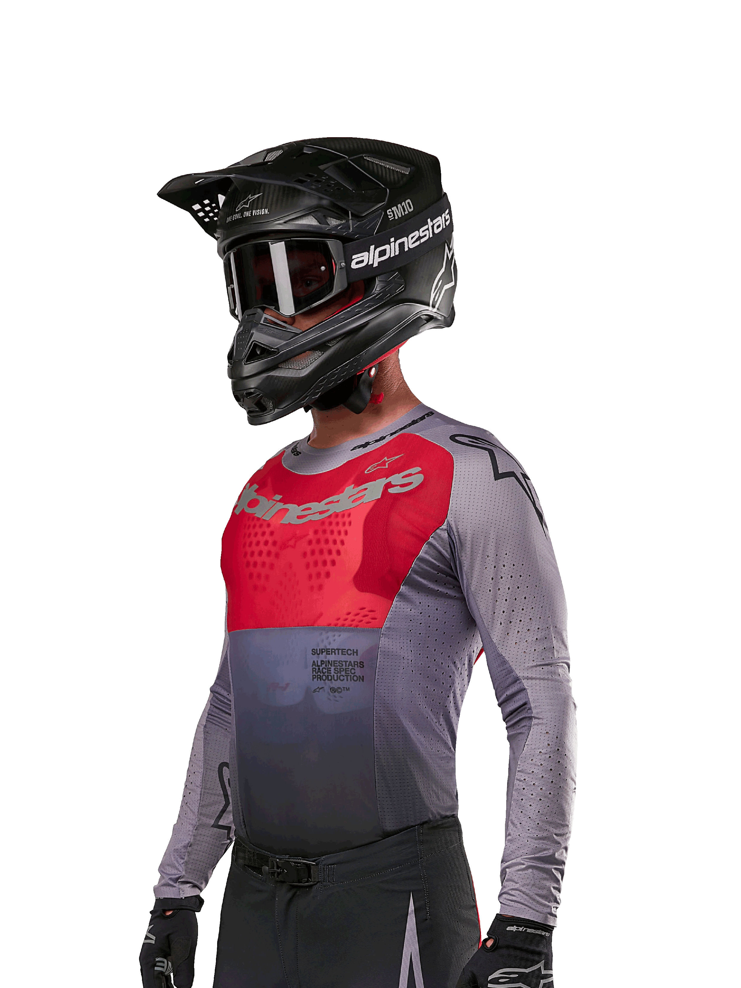Alpinestars Maillot Supertech Dade 2024 Iron Red Berry
