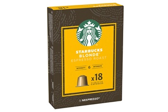 Starbucks by nespresso blonde capsules de café blonde espresso intensité 6 x18