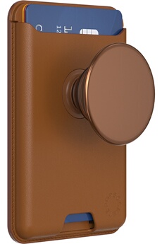 Popsockets Porte-cartes PopWallet MagSafe cognac