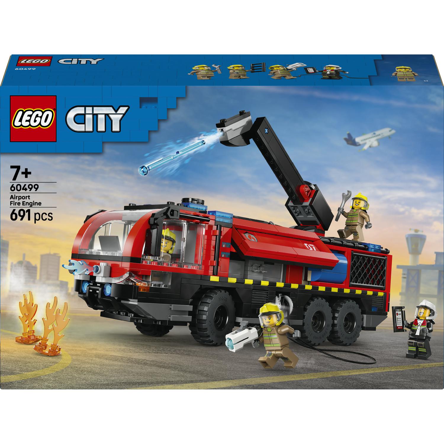 LEGO Camion de pompiers 60499 City 4 figurines bras rotatif 691 pièces