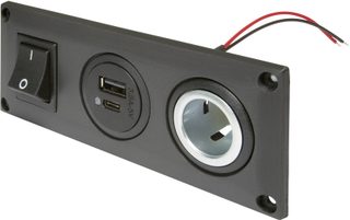 ProCar Prise de courant intégrée avec prise de courant USB-C/A commutable + 1 prise de courant Charge de courant max=20 A 12 V, 24 V