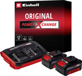 Einhell Power X-Change PXC-Starter-Kit 2x 4,0Ah & Twincharger Kit 4512112 Batterie pour outil et chargeur 4 Ah Li-Ion