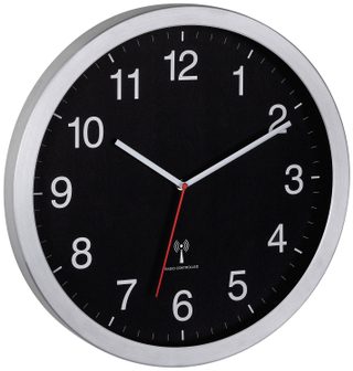 TFA Dostmann 60.3545.01 radiopiloté(e) Horloge murale 40 cm x 5 cm x 40 cm argent grand écran