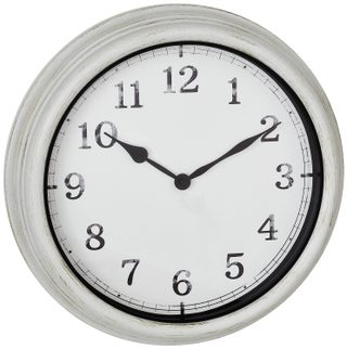 TFA Dostmann 60.3067.02 à quartz Montre Outdoor 38 cm x 63 mm blanc protégé contre les projections deau, grand écran
