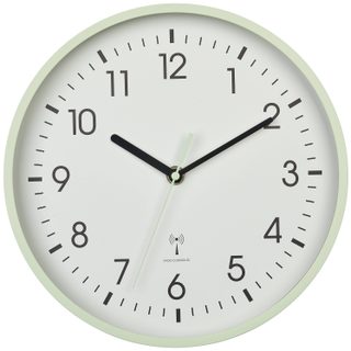 Horloge murale TFA Dostmann 60.3550.04 radiopiloté(e) 24.5 cm x 42 mm menthe