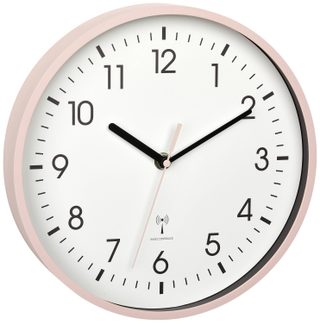 Horloge murale TFA Dostmann 60.3550.16 radiopiloté(e) 24.5 cm x 42 mm rose