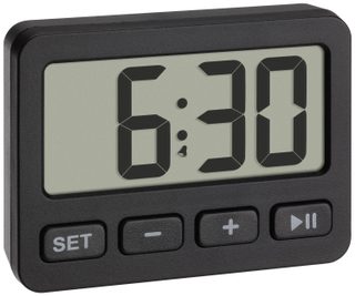 TFA Dostmann 60.2036.01 à quartz Réveil noir Heures de réveil 1 1 minuterie