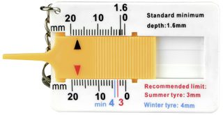 APA 31343 Jauge de profondeur pour pneu analogique Plage de mesure de profondeur 0 - 20 mm
