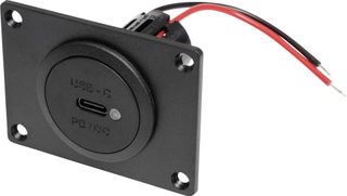 ProCar Power USB-C femelle encastré PD/QC avec LED + platine de montage Charge de courant max=3 A 12 ou 24 V/DC
