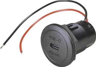 ProCar Power USB-C prise encastrée PD/QC EV ou LED max. 50 watts Charge de courant max=3 A 12 ou 24 V/DC