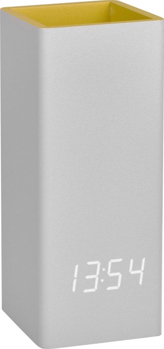 TFA Dostmann 60.2041.15 à quartz Horloge de table gris, jaune