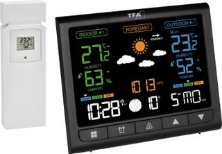 TFA Dostmann CONTRAST 35.1171.01 Station météo radiopilotée Prévisions météorologiques 12 à 24 heures Nombre de capteurs max. 3