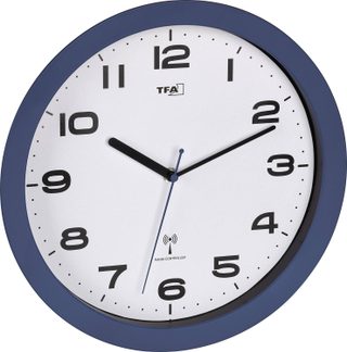 Horloge murale TFA Dostmann 60.3554.05 radiopiloté(e) 50 mm x 320 mm rouge