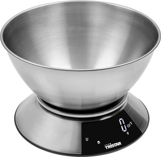 Tristar KW-2453 Balance de cuisine numérique numérique, avec récipient de mesure Plage de pesée (max.)=5 kg acier inoxydable