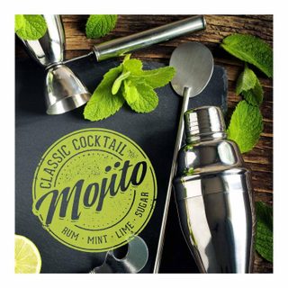 Lot de 20 Serviettes en Papier  Mojito  33x33cm Vert
