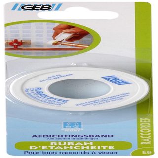 GEB Ruban téflon ep.0.075 x l.12 mm x l.12 m