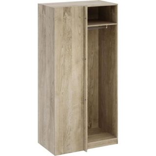 Not Available Module dressing d'angle - Décor chene - 3 étageres - 1 tringle a vetements - L100 x P66 x H200 cm