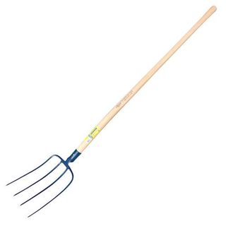 Fourche à fumier douille 4 dents emmanché