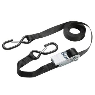 3109eurdat sangle d'arrimage avec crochets et boucle autobloquante, noir, 5m x 25mm sangle