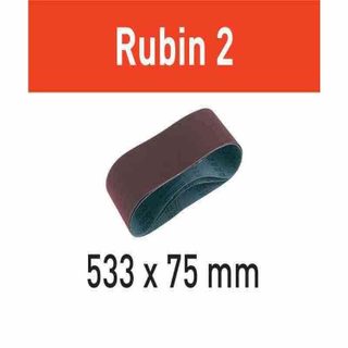 Bande abrasive l533x 75-p60 ru2/10 rubin 2