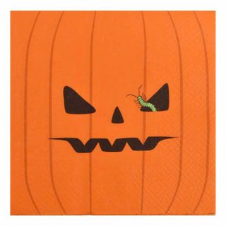 Lot de 20 Serviettes en Papier  Citrouille  33x33cm Orange