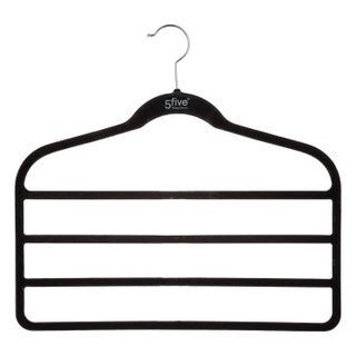 Lot de 2 Cintres Feutrine  4 Pantalons  45cm Noir
