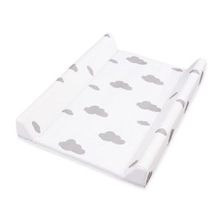 Matelas à langer motifs nuages gris