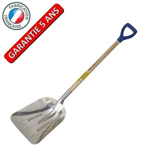 Pelle à neige extra creuse alu emmanchée poignée , pour le déneigement et l'agricole