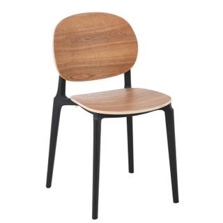 Chaise Design  Finama  82cm Naturel & Noir