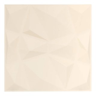 Lot de 2 Stickers Géométriques  Oren  50x50cm Blanc