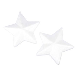 Lot de 2 Étoiles de Noël  Christmas  15cm Blanc
