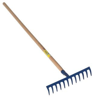 Râteau forgé 12 dents courbes manche bois 1,5 m