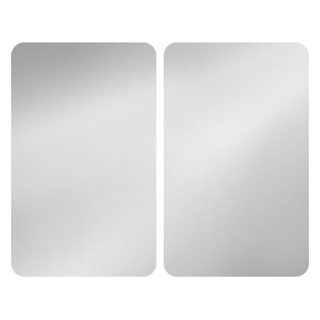 2 Couvre-plaques universel design Alfie - 30 x 52 cm - Argent