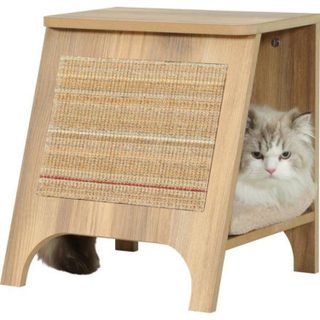 Zolux Console pour chat 3-en-1 - Griffoir sisal couchage et table dappoint - 43 5 cm - Boréal