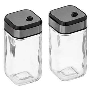 Salière & Poivrière  Verre  10cm Transparent