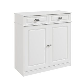 SoBuy - Meuble À Chaussures à 2 tiroirs - Blanc - 80x35x82cm - Classique - FSB104-W