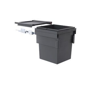 Poubelle de cuisine coulissante encastrable 55L Hailo Cargo Synchro