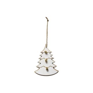 Sujet de Noël Sapin  Cocon  20cm Blanc & Naturel