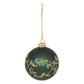 Boule de Noël  Branche de Gui  8cm Vert