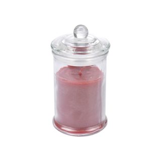 Bougie bocal en verre fruit rouge